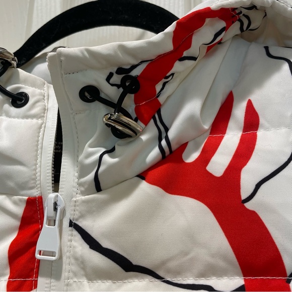 YALU Unisex Alternative Goth Goose Down Hooded Ski Snowboarding Puffer Coat - Picture 4 of 14